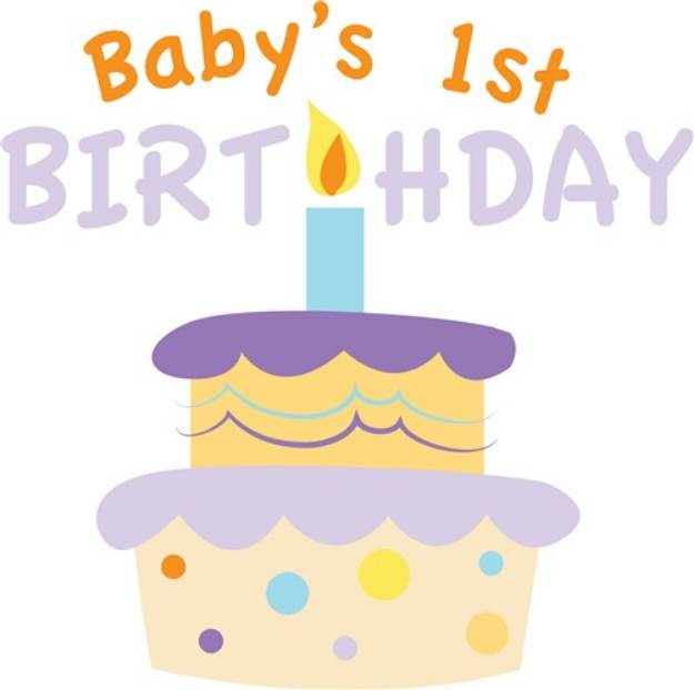 Picture of Babys 1st Birthday Cake SVG File