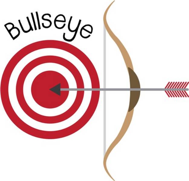 Picture of Bullseye Bow Arrow SVG File