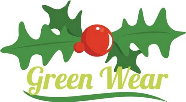 Picture of Green Wear Holly SVG File