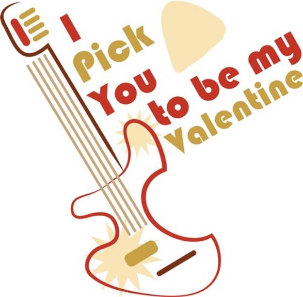 Picture of Be My Valentine Guitar SVG File