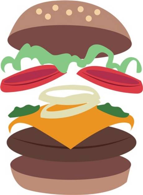Picture of Cheese Burger SVG File