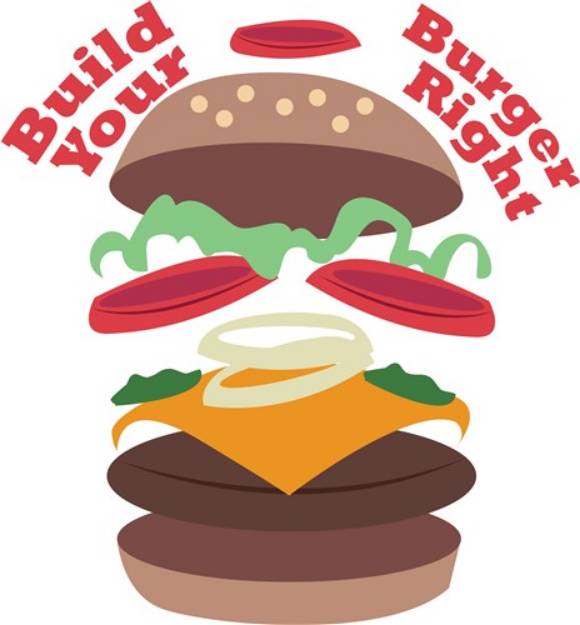 Picture of Build Your Burger Right! SVG File