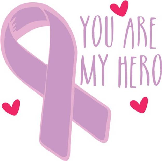 Picture of My Hero Cancer Ribbon SVG File