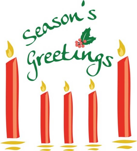 Picture of Seasons Greetings  SVG File