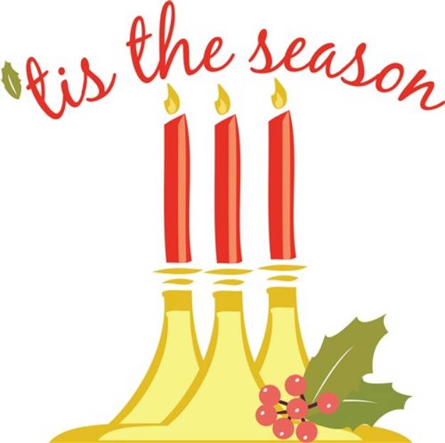 Picture of Tis The Season Candles SVG File