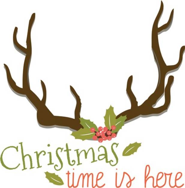 Picture of Christmas Time Antlers SVG File