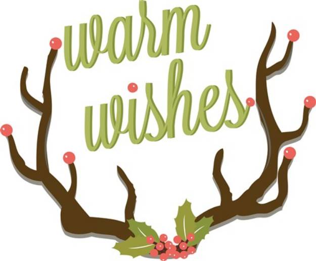 Picture of Warm Wishes Antlers SVG File