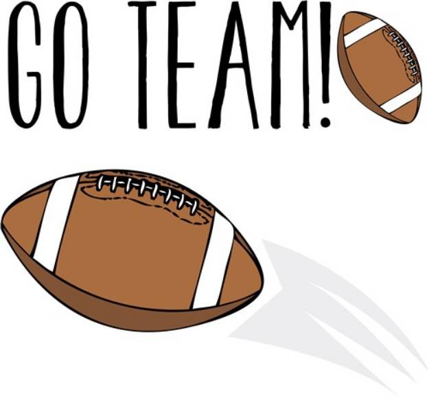 Picture of Go Team Football SVG File