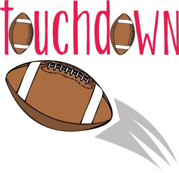 Picture of Touchdown Football SVG File