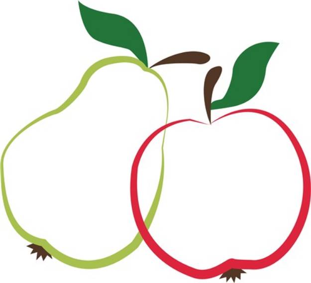 Picture of Pear & Apple SVG File
