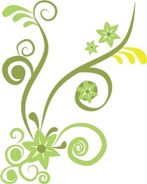 Picture of Swirl Flowers SVG File