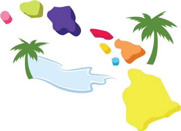 Picture of Hawaiian Islands SVG File