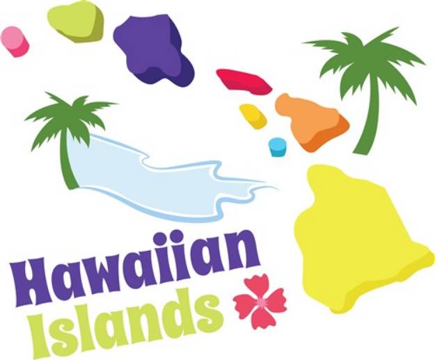 Picture of Hawaiin Islands SVG File