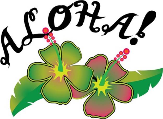 Picture of Aloha Flowers SVG File