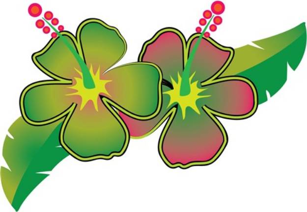 Picture of Tropical Flowers SVG File