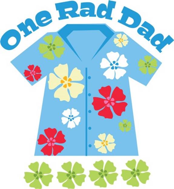 Picture of Floral Dad Shirt SVG File