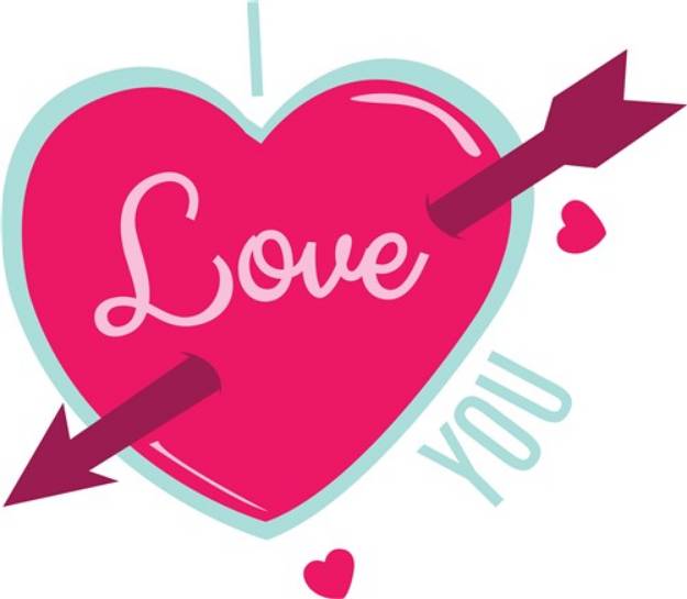 Picture of Love You Heart SVG File