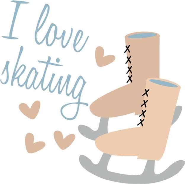 Picture of I Love Skating SVG File