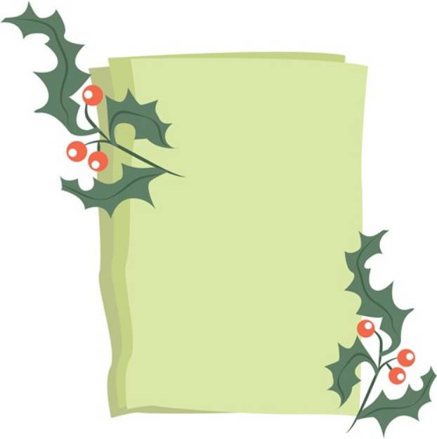 Picture of Holly On Paper SVG File
