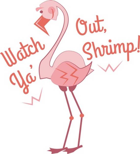 Picture of Watch Out Shrimp SVG File