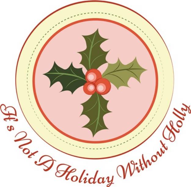 Picture of Holiday Holly SVG File