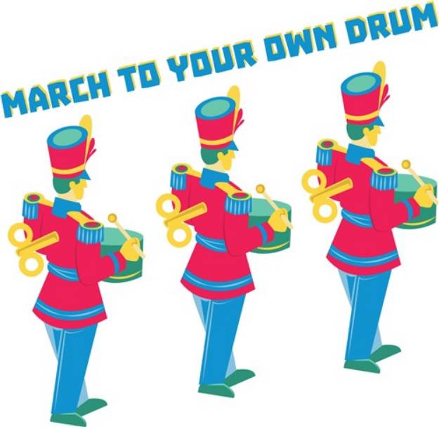 Picture of March To Own Drum SVG File