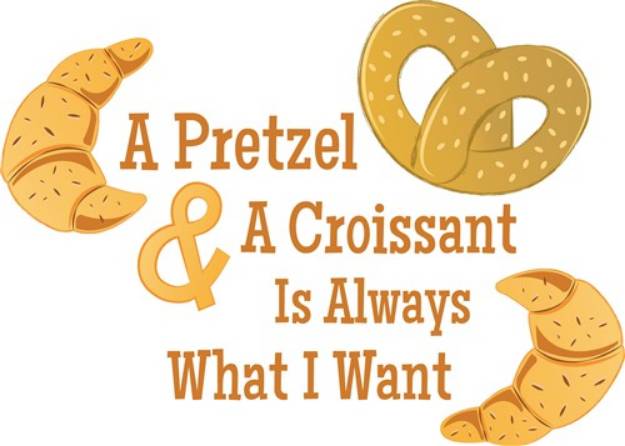 Picture of Pretzel & Croissant SVG File
