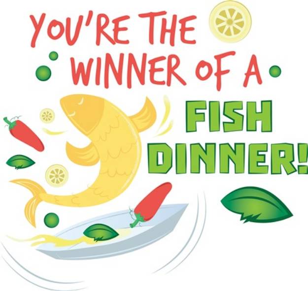 Picture of Fish Dinner SVG File