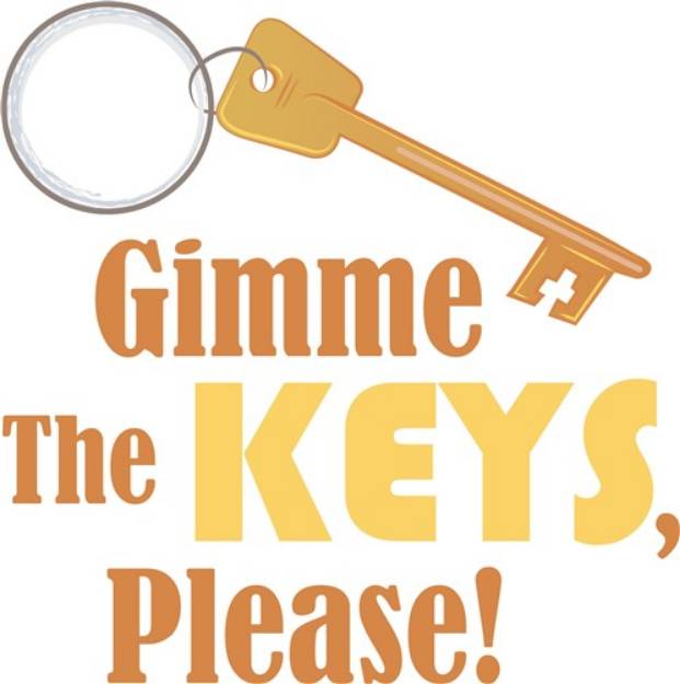 Picture of Gimme The Keys SVG File