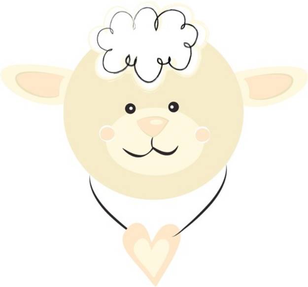 Picture of Sheep Head SVG File