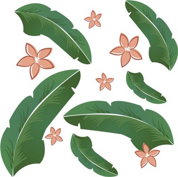 Picture of Leaves & Flowers SVG File