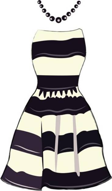 Picture of Striped Dress SVG File