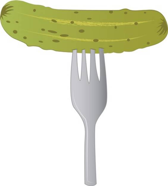 Picture of Pickle On Fork SVG File