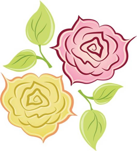 Picture of Rose Blooms SVG File
