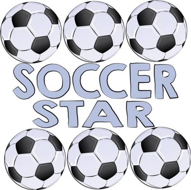 Picture of Soccer Star SVG File