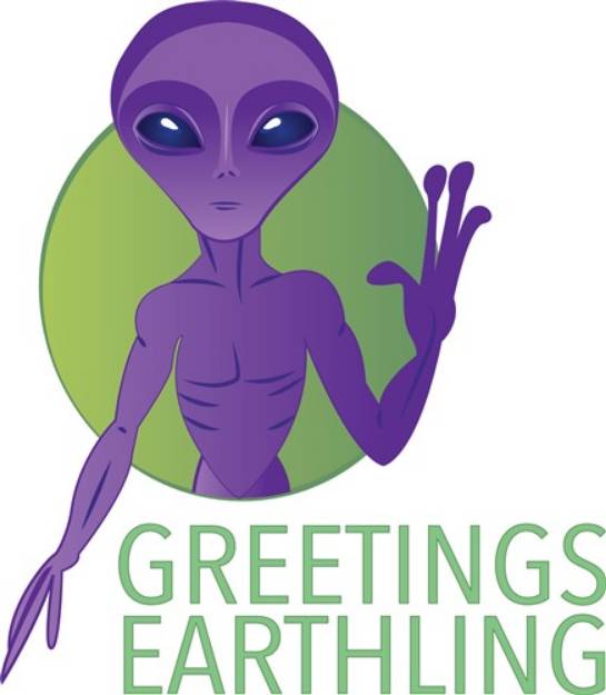 Picture of Greetings Earthling SVG File
