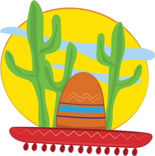 Picture of Mexican Sonbrero SVG File