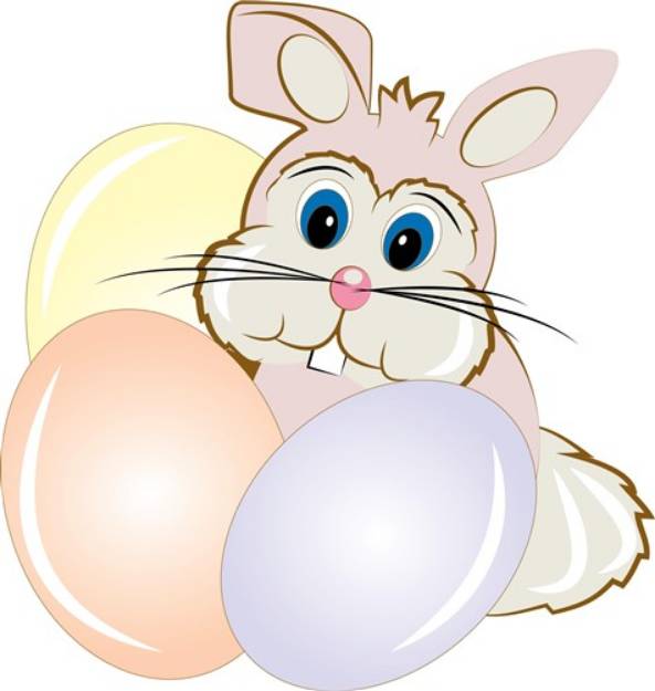 Picture of Bunny & Eggs SVG File
