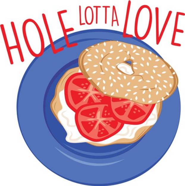 Picture of Bagel Love SVG File