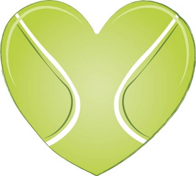 Picture of Tennis Heart SVG File