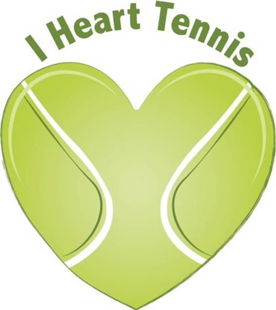 Picture of I Heart Tennis SVG File