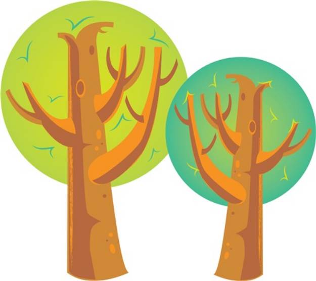 Picture of Round Trees SVG File
