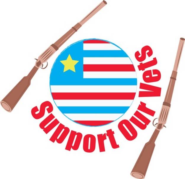 Picture of Support Vets SVG File