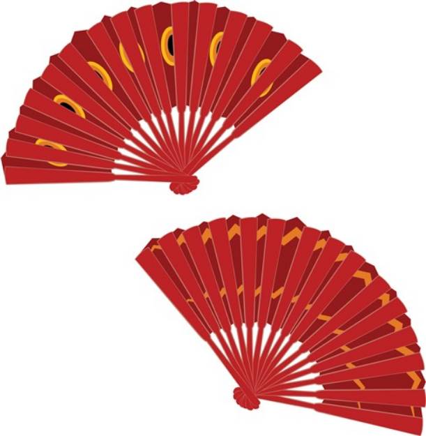 Picture of Folding Fans SVG File