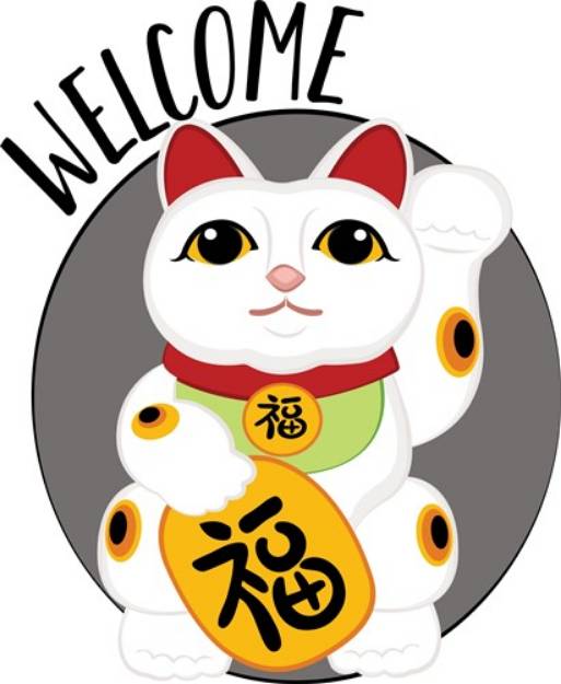 Picture of Welcome Kitty SVG File