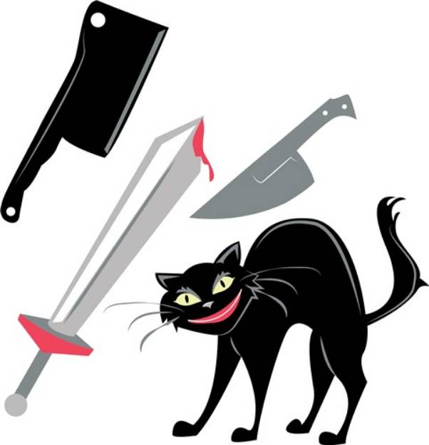 Picture of Scared Cat SVG File