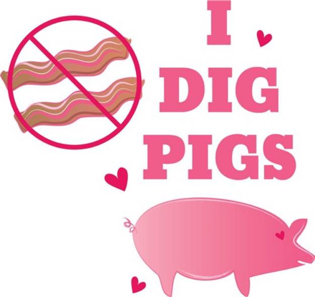 Picture of I Dig Pigs SVG File