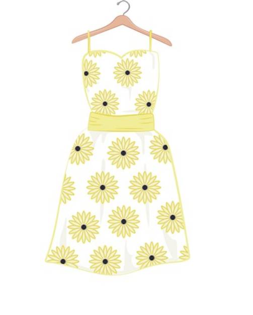 Picture of Floral Dress SVG File