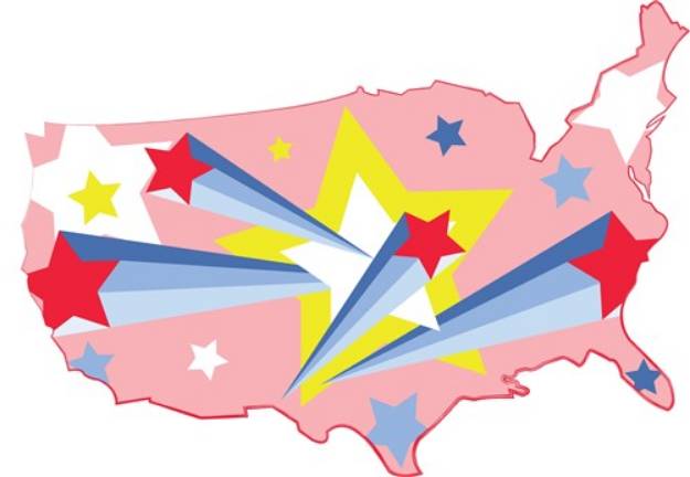 Picture of USA Stars SVG File
