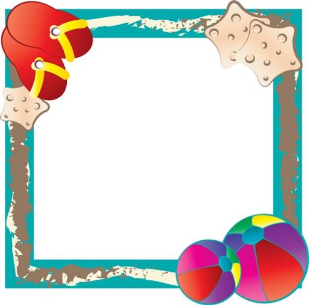 Picture of Beach Frame SVG File